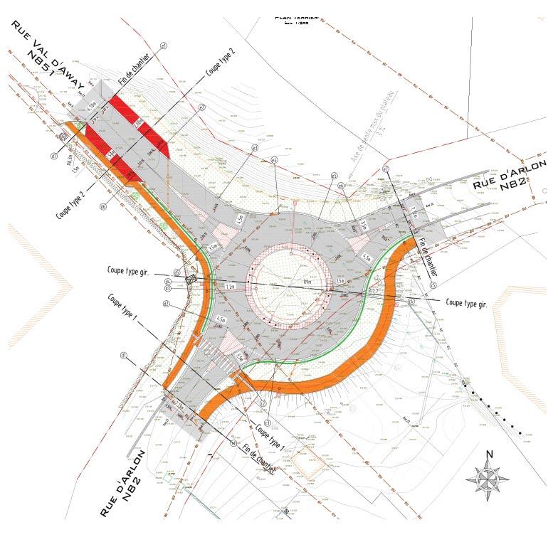 Construction d'un rond-point